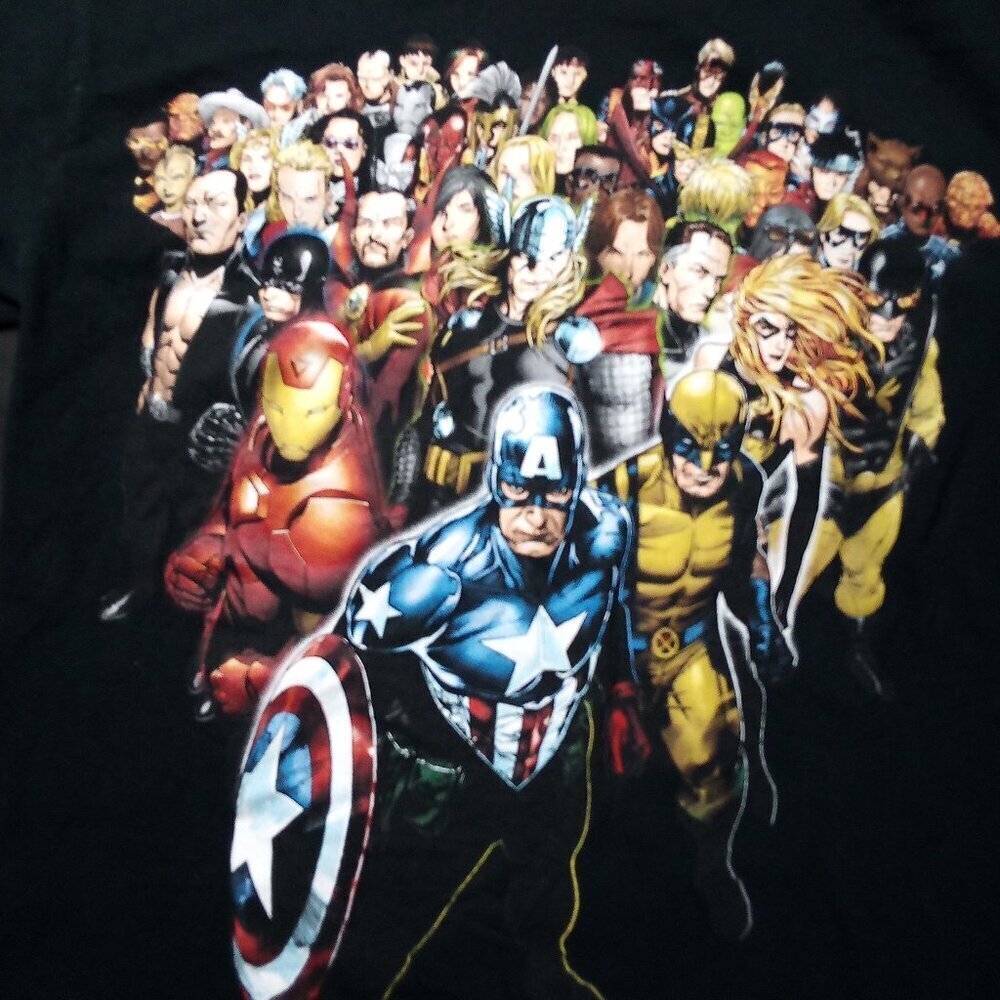 Marvel Mad Engine Characters Portraits T-Shirt